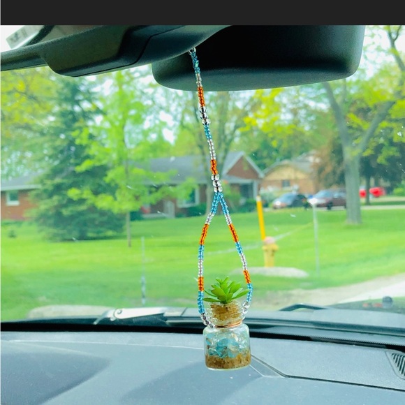 🏖️New Handmade At The Beach - Mini Artificial Plant Car Charm🌱 - Picture 5 of 5